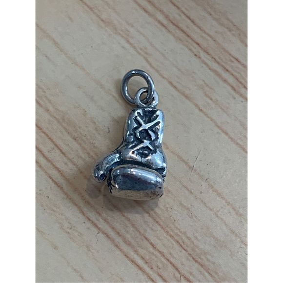 .925 Boxing Glove Sterling Silver Jewelry Charm #gym #sports - Picture 4 of 5